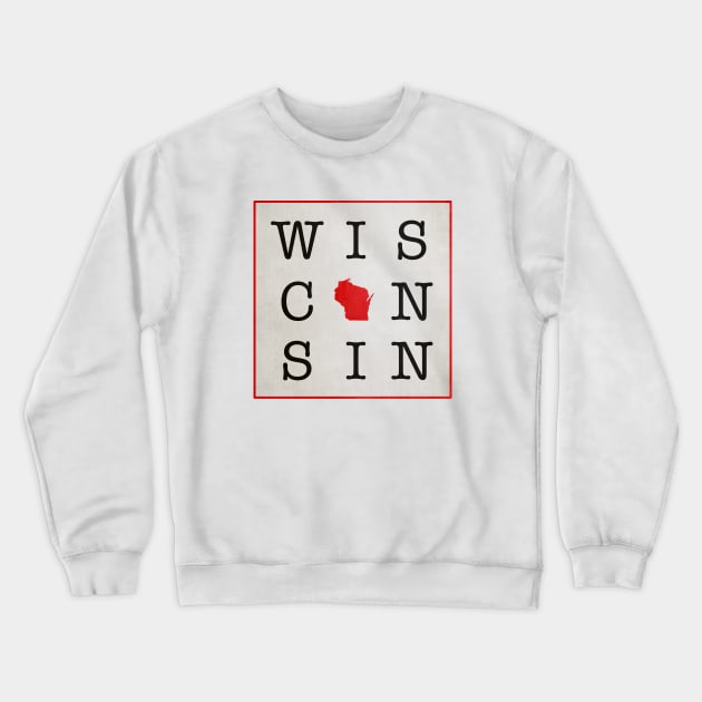 Wisconsin • Midwest • Center of the World Crewneck Sweatshirt by The MKE Rhine Maiden